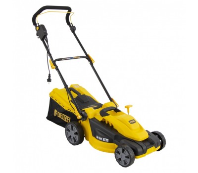Газонокосилка электрическая GM-1800, 1800 Вт, ширина 38 см, 6 уровней, травосборник 40 л. Denzel