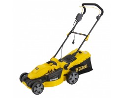 Газонокосилка электрическая GM-1800, 1800 Вт, ширина 38 см, 6 уровней, травосборник 40 л. Denzel