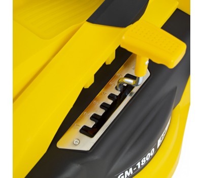 Газонокосилка электрическая GM-1800, 1800 Вт, ширина 38 см, 6 уровней, травосборник 40 л. Denzel