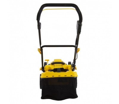 Газонокосилка электрическая GM-1800, 1800 Вт, ширина 38 см, 6 уровней, травосборник 40 л. Denzel