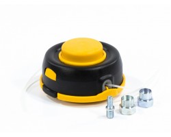 Катушка универсальная триммерная, гайка М10 х 1.25, М8, М12, винт М8-М10, левая резьба, шаг 1.5 мм Denzel