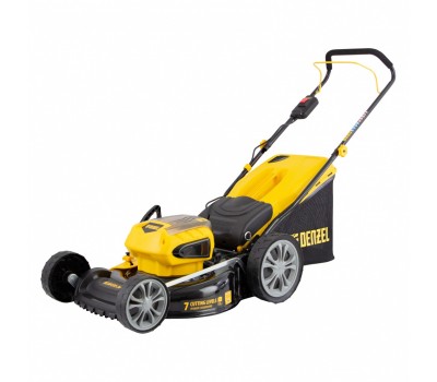 Газонокосилка аккумуляторная бесщеточная RLM450-36, Li-ion, 36 В, 4 Ач, 450 мм, травосборник 40 л Denzel