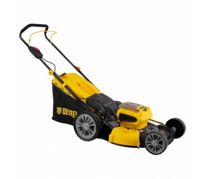 Газонокосилка аккумуляторная бесщеточная RLM450-36, Li-ion, 36 В, 4 Ач, 450 мм, травосборник 40 л Denzel