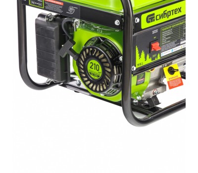 Генератор бензиновый БС-3500, 3.2 кВт, 230В, четырехтактный, 15 л, ручной стартер Сибртех