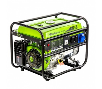 Генератор бензиновый БС-8000, 6,6 кВт, 230В, четырехтактный, 25 л, ручной стартер Сибртех