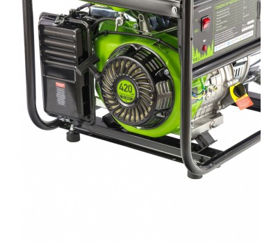 Генератор бензиновый БС-8000, 6,6 кВт, 230В, четырехтактный, 25 л, ручной стартер Сибртех