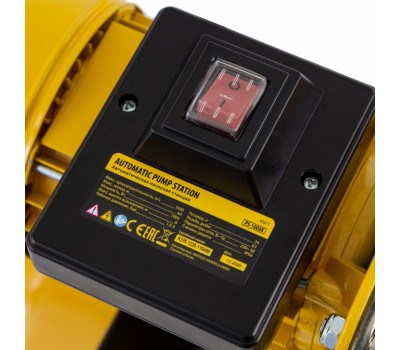 Насосная станция PS1000Х, 1000 Вт, 3500 л/ч, ресивер 24 л, подъем 44 м, нержавейка Denzel