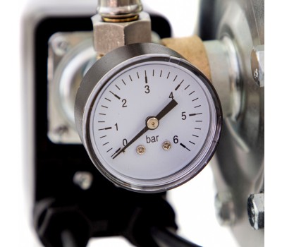 Насосная станция PS1000Х, 1000 Вт, 3500 л/ч, ресивер 24 л, подъем 44 м, нержавейка Denzel