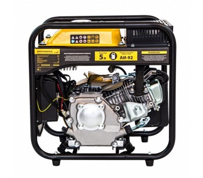 Генератор инверторный GT-3500iF, 3.5 кВт, 230 В, бак 5 л, открытый корпус, ручной старт Denzel