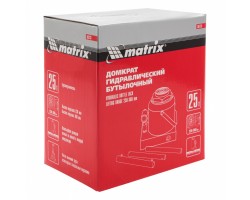 Домкрат гидравлический бутылочный, 25 т, высота подъема 230-360 мм Matrix-foto13