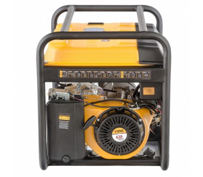 Генератор бензиновый PS 55 EA, 5.5 кВт, 230 В, 25 л, коннектор автоматики, электростартер Denzel