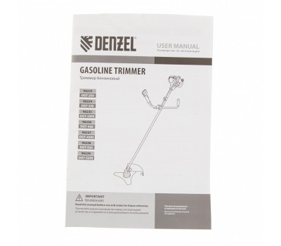 Триммер бензиновый DGT 330S, 33 см3, 1.8 л. с, разъемная штанга, состоит из 2 частей Denzel