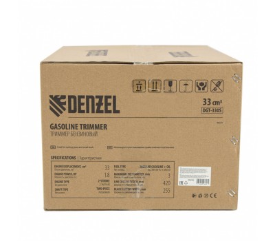 Триммер бензиновый DGT 330S, 33 см3, 1.8 л. с, разъемная штанга, состоит из 2 частей Denzel