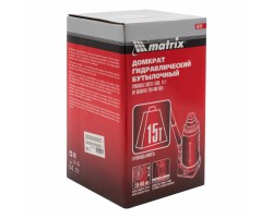 Домкрат гидравлический бутылочный, 15 т, высота подъема 230-460 мм Matrix-foto13