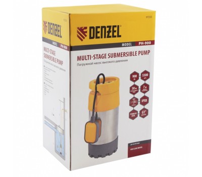Погружной насос высокого давления PH900, X-Pro, подъем 30 м, 900 Вт, 5500 л/ч Denzel