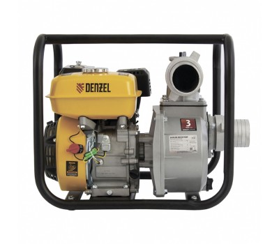 Мотопомпа бензиновая для чистой воды PX-80, 7 л.с, 3, 1000 л/мин, глубина 8 м, напор 30 м Denzel