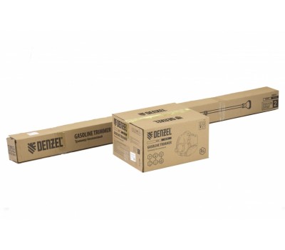 Триммер бензиновый DT 25, 25 см3, 1.3 л. с, неразъемная штанга, состоит из 2 частей Denzel