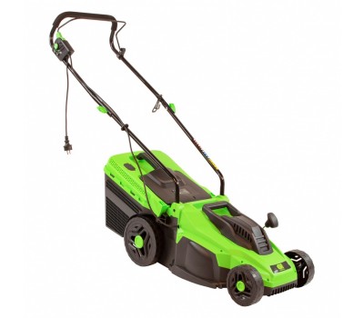 Газонокосилка электрическая L1500, 1500 Вт, ширина 33 см, 5 уровней, пластиковый травосборник 35 л Сибртех