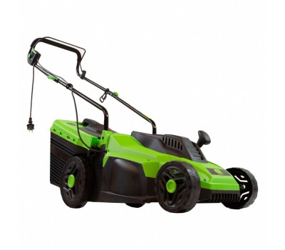 Газонокосилка электрическая L1500, 1500 Вт, ширина 33 см, 5 уровней, пластиковый травосборник 35 л Сибртех