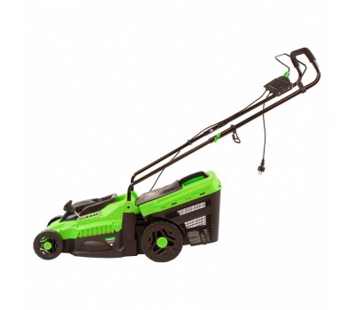 Газонокосилка электрическая L1500, 1500 Вт, ширина 33 см, 5 уровней, пластиковый травосборник 35 л Сибртех