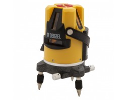 Уровень лазерный LX3, 10 м, ± 0.3 мм/1 м, 635 нм, 4 вертикальных, 1 горизонтальная плоскости, резьба 5/8 Denzel