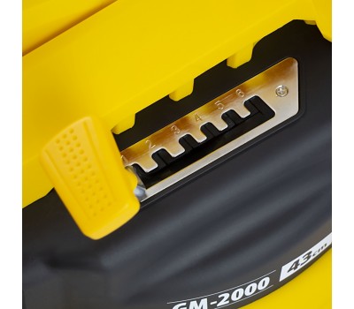 Газонокосилка электрическая GM-2000, 2000 Вт, ширина 43 см, 6 уровней, травосборник 45 л. Denzel