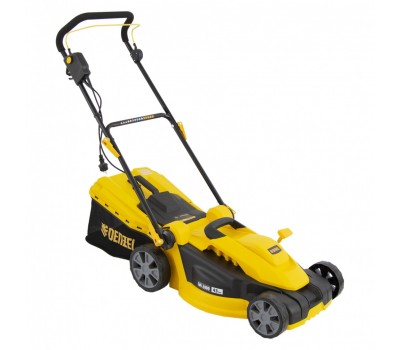 Газонокосилка электрическая GM-2000, 2000 Вт, ширина 43 см, 6 уровней, травосборник 45 л. Denzel