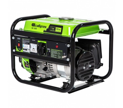 Генератор бензиновый БС-1200, 1 кВт, 230 В, четырехтактный, 5.5 л, ручной стартер Сибртех