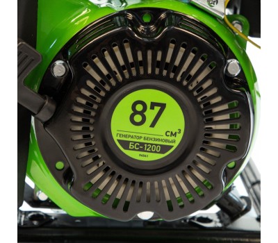 Генератор бензиновый БС-1200, 1 кВт, 230 В, четырехтактный, 5.5 л, ручной стартер Сибртех