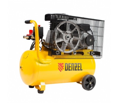 Компрессор воздушный BCI2300/50, ременный привод, 2.3 кВт, 50 литров, 400 л/мин Denzel