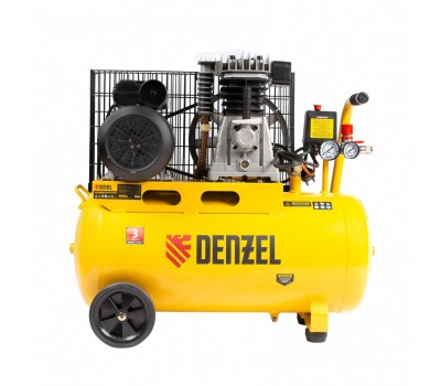 Компрессор воздушный BCI2300/50, ременный привод, 2.3 кВт, 50 литров, 400 л/мин Denzel