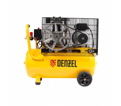 Компрессор воздушный BCI2300/50, ременный привод, 2.3 кВт, 50 литров, 400 л/мин Denzel