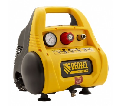 Компрессор воздушный безмасляный РС 1/6-180,1, 1 кВт, 180 л/мин, 6 л Denzel