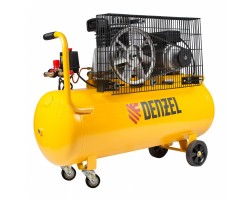 Компрессор воздушный BCI2300/100, ременный привод, 2.3 кВт, 100 литров, 400 л/мин Denzel