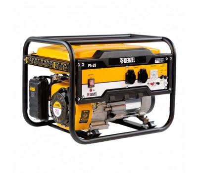 Генератор бензиновый PS 28, 2.8 кВт, 230 В, 15 л, ручной стартер Denzel