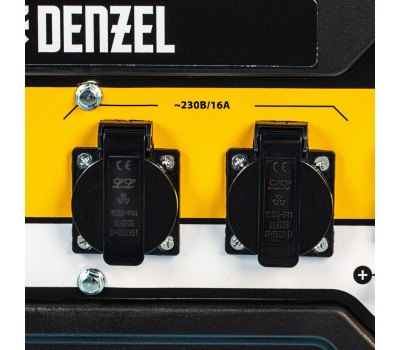 Генератор бензиновый PS 28, 2.8 кВт, 230 В, 15 л, ручной стартер Denzel