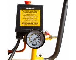 Компрессор воздушный BCV2300/100, ременный привод, 2.3 кВт, 100 литров, 440 л/мин Denzel-foto6