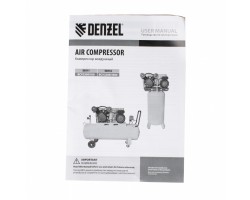 Компрессор воздушный BCV2300/100, ременный привод, 2.3 кВт, 100 литров, 440 л/мин Denzel-foto5