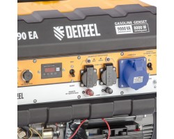 Генератор бензиновый PS 90 EA, 9.0 кВт, 230В, 25 л, коннектор автоматики, электростартер Denzel-foto4