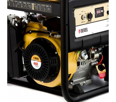Генератор бензиновый PS 90 EA, 9.0 кВт, 230В, 25 л, коннектор автоматики, электростартер Denzel