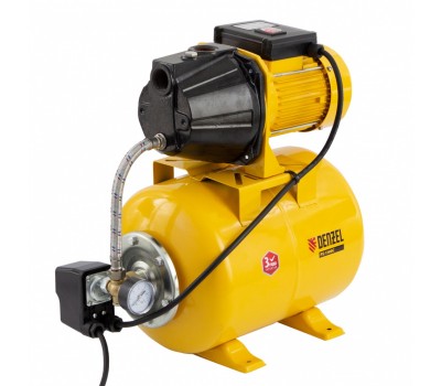 Насосная станция PS1100С, 1100 Вт, 4500 л/ч, ресивер 24 л, подъем 46 м, чугун Denzel