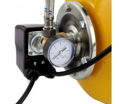 Насосная станция PS1100С, 1100 Вт, 4500 л/ч, ресивер 24 л, подъем 46 м, чугун Denzel