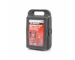 Домкрат гидравлический бутылочный, 2 т, высота подъема 181-345 мм, в пластиковый кейсе Matrix-foto2