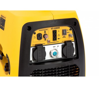 Генератор инверторный GT-3200iSE, 3.2 кВт, 230 В, бак 6 л, закрытый корпус, электростартер Denzel