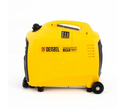 Генератор инверторный GT-3200iSE, 3.2 кВт, 230 В, бак 6 л, закрытый корпус, электростартер Denzel