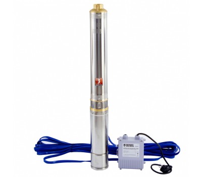 Скважинный насос DWC-4-80, центробежный, диаметр 4, 1500 Вт, 5700 л/ч, напор 80 м Denzel