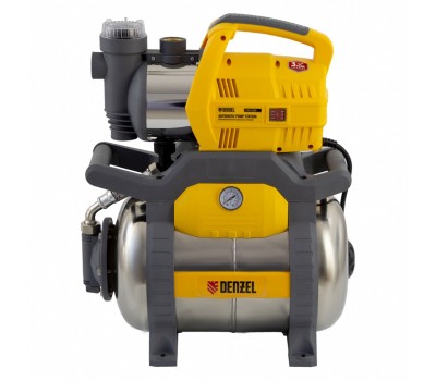 Насосная станция PSХ950X, Х-Pro, 950 Вт, 3300 л/ч, ресивер 24 л, подъем 38 м, нержавейка Denzel