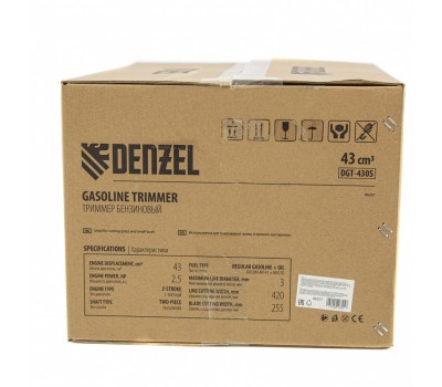 Триммер бензиновый DGT 430S, 43 см3, 2.5 л. с, разъемная штанга, состоит из 2 частей Denzel