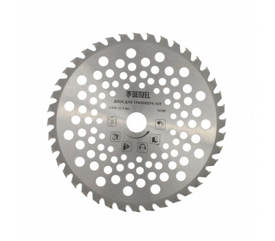 Диск для триммера, 230 х 25.4 мм, толщина 1.3 мм, 40 зубьев Denzel
