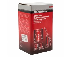 Домкрат гидравлический бутылочный, 3 т, высота подъема 194-372 мм Matrix-foto11